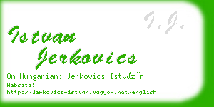 istvan jerkovics business card